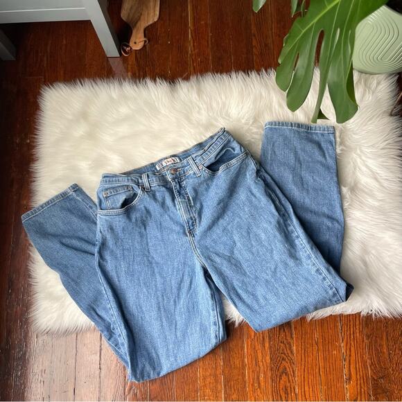 90s Vintage Straight Leg Jeans Light Wash Jeans - Picture 1 of 8
